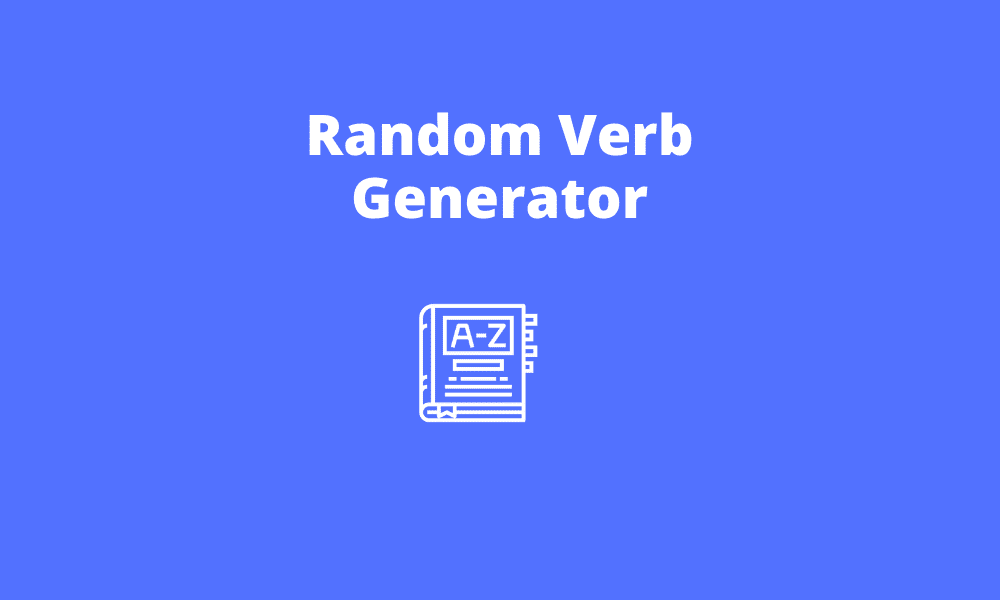 Random Verb Generator +300 Verb Included
